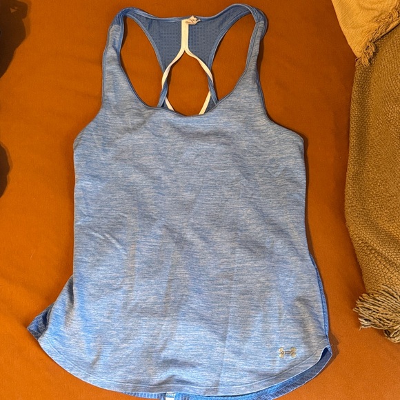 Under Armour Women's Heathered Blue Tank Top - Picture 1 of 3